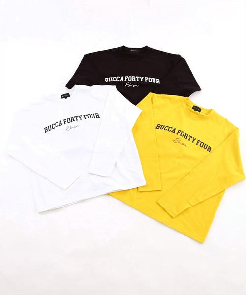 BUCCA 44（ブッカフォーティーフォー）の「【BUCCA 44】カレッジロゴプリントロンT（Tシャツ/カットソー・メンズ・イエロー/ブラック/ホワイト・MEDIUM/LARGE/X-LARGE/XX-LARGE/XXX-LARGE）」の4枚目の写真