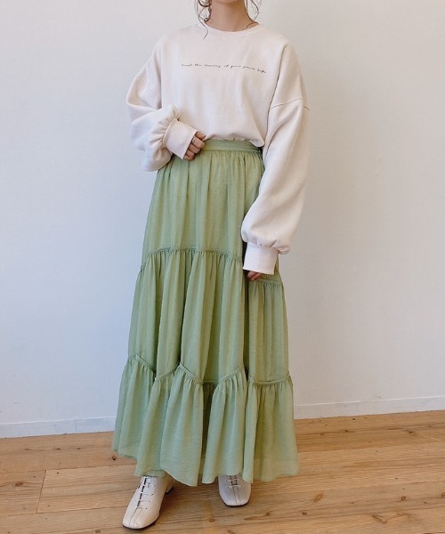 VANNIE U（ヴァニーユー）の「2WAYロゴフェイススウェット（スウェット・レディース・ブラウン/オリーブ/アイボリー/ホワイト系その他/ホワイト系その他2/ベージュ/グレイッシュベージュ/ライトグリーン/ライトブルー・FREE）」の11枚目の写真