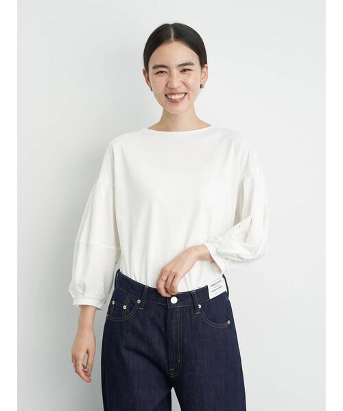 AMERICAN HOLIC(アメリカンホリック)の「袖タックデザイン7分袖カットプルオーバー *(Tシャツ/カットソー・レディース・ブラック/ブラウン/オフホワイト/ピンク・FREE)」の13枚目の写真