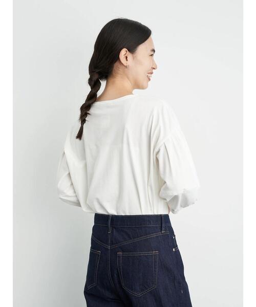 AMERICAN HOLIC(アメリカンホリック)の「袖タックデザイン7分袖カットプルオーバー *(Tシャツ/カットソー・レディース・ブラック/ブラウン/オフホワイト/ピンク・FREE)」の14枚目の写真