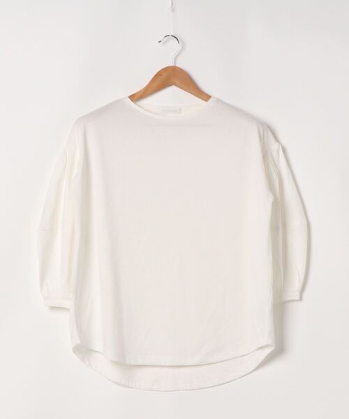 AMERICAN HOLIC(アメリカンホリック)の「袖タックデザイン7分袖カットプルオーバー *(Tシャツ/カットソー・レディース・ブラック/ブラウン/オフホワイト/ピンク・FREE)」の5枚目の写真