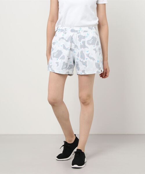 A BATHING APE（アベイシングエイプ）の「SPACE CAMO TRACK SHORTS L（その他パンツ・レディース・ホワイト/ブラック・SMALL/X-SMALL）」の2枚目の写真