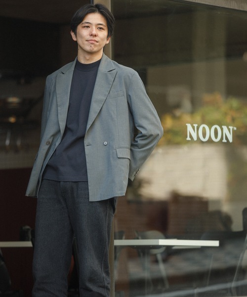 ADAM ET ROPE'（アダムエロペ）の「【OGUZ】ルーズダブルジャケット（その他アウター・メンズ・チャコールグレー/ベージュ系その他・S/M/L）」の12枚目の写真