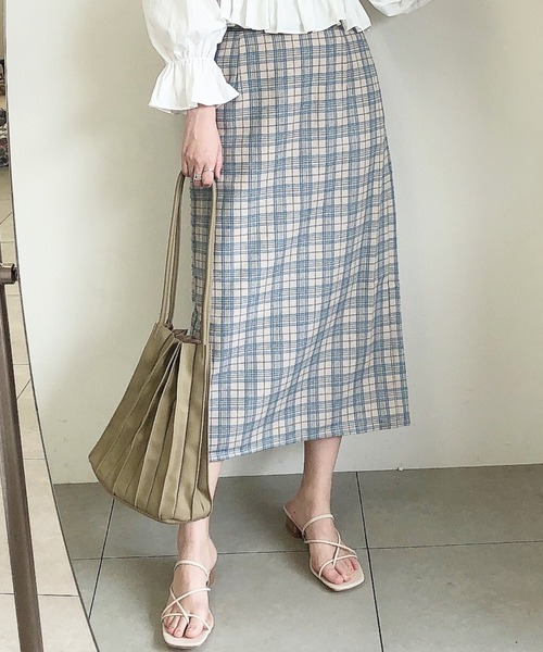 UNRELISH（アンレリッシュ）の「スプリングチェック柄タイトスカート（スカート）」 - WEAR