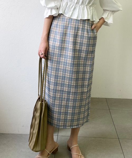 UNRELISH（アンレリッシュ）の「スプリングチェック柄タイトスカート（スカート）」 - WEAR