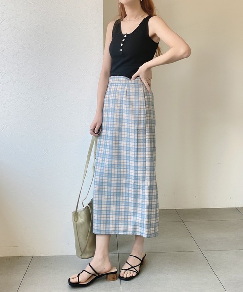 UNRELISH（アンレリッシュ）の「スプリングチェック柄タイトスカート（スカート）」 - WEAR