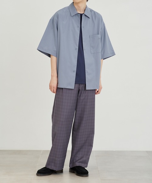 PUBLIC TOKYO（パブリックトウキョウ）の「ハイツイストワイドパンツ（スラックス・メンズ・チャコールグレー/グレー/マルチ・1/2/3）」の4枚目の写真