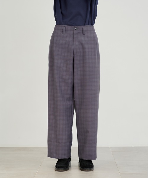 PUBLIC TOKYO（パブリックトウキョウ）の「ハイツイストワイドパンツ（スラックス・メンズ・チャコールグレー/グレー/マルチ・1/2/3）」の5枚目の写真