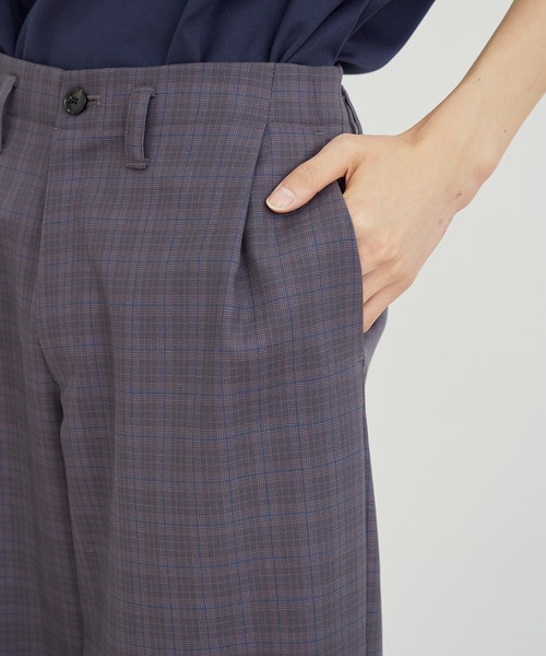 PUBLIC TOKYO（パブリックトウキョウ）の「ハイツイストワイドパンツ（スラックス・メンズ・チャコールグレー/グレー/マルチ・1/2/3）」の10枚目の写真