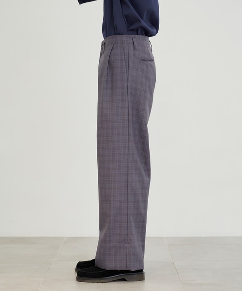 PUBLIC TOKYO（パブリックトウキョウ）の「ハイツイストワイドパンツ（スラックス・メンズ・チャコールグレー/グレー/マルチ・1/2/3）」の6枚目の写真