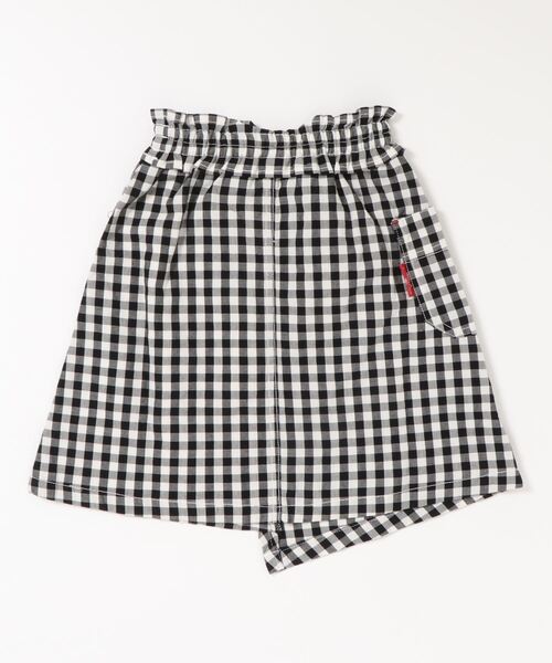 RAGMART（ラグマート）の「スカート デニム ギンガムチェック（レギンス/スパッツ・キッズ・ネイビー/ブラック・120cm/100cm/130cm/110cm）」の3枚目の写真