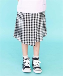 スカート デニム ギンガムチェック