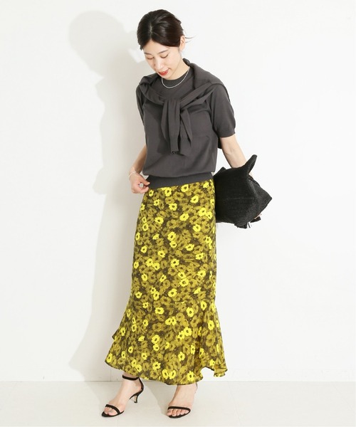 [超美品]VERMEIL par iena フラワープリント スカート 40 予約》フラワースカート（ロング・マキシ丈スカート）｜VERMEIL par