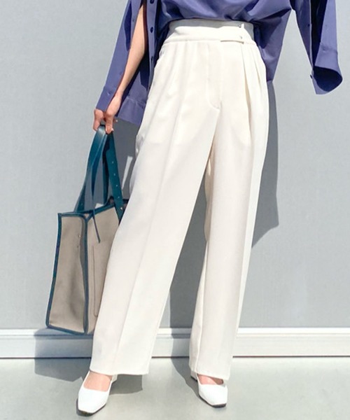 CAST:（キャストコロン）の「5カラーズパンツ（スラックス・レディース・グリーン/オフホワイト/ネイビー/ブルー/レッド・M/S/L）」の2枚目の写真