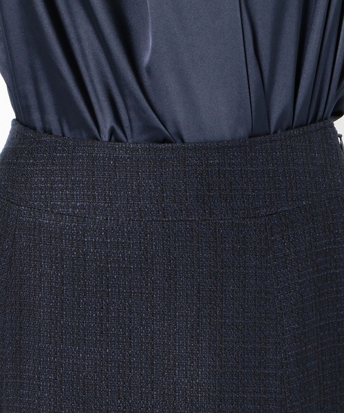 NARACAMICIE（ナラカミーチェ）の「《セットアップスーツ対応》ツィードフレアースカート（スカート・レディース・ネイビー・MEDIUM/LARGE/SMALL）」の3枚目の写真