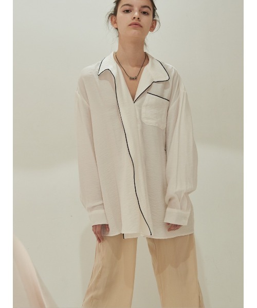 13MONTH（サーティーンマンス）の「【13month】PIPING SHIRT（シャツ/ブラウス・メンズ・ホワイト・M/L）」の7枚目の写真