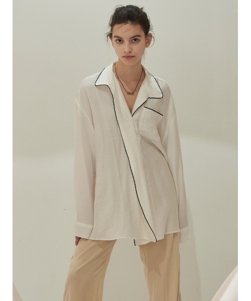 13MONTH（サーティーンマンス）の「【13month】PIPING SHIRT（シャツ/ブラウス・メンズ・ホワイト・M/L）」の10枚目の写真