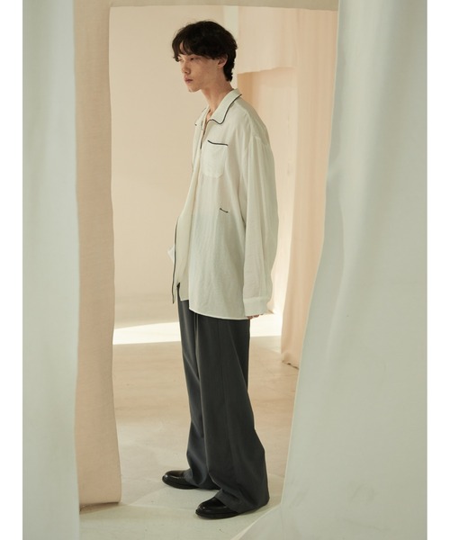 13MONTH（サーティーンマンス）の「【13month】PIPING SHIRT（シャツ/ブラウス・メンズ・ホワイト・M/L）」の4枚目の写真