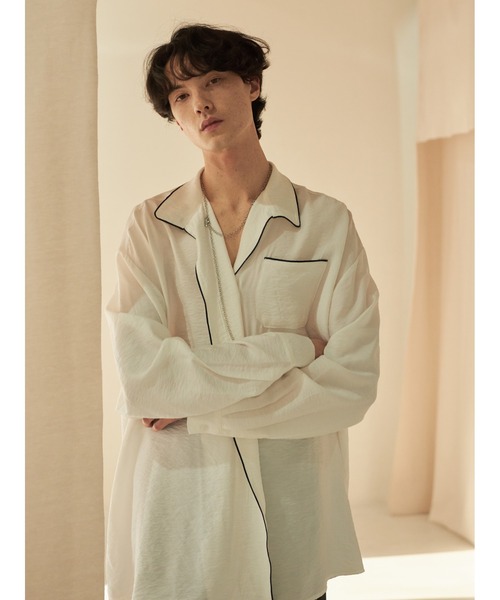 13MONTH（サーティーンマンス）の「【13month】PIPING SHIRT（シャツ/ブラウス・メンズ・ホワイト・M/L）」の6枚目の写真