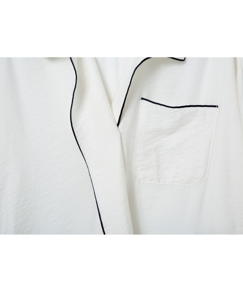 13MONTH（サーティーンマンス）の「【13month】PIPING SHIRT（シャツ/ブラウス・メンズ・ホワイト・M/L）」の3枚目の写真