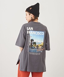 CUBE SUGAR | OE天竺 バック転写プリント Tシャツ(Tシャツ/カットソー)