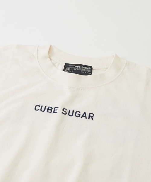 CUBE SUGAR（キューブシュガー）の「OE天竺 バック転写プリント Tシャツ（Tシャツ/カットソー・レディース・ホワイト/チャコールグレー/イエロー・M）」の13枚目の写真