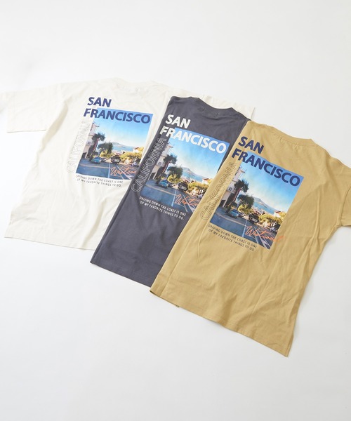 CUBE SUGAR（キューブシュガー）の「OE天竺 バック転写プリント Tシャツ（Tシャツ/カットソー・レディース・ホワイト/チャコールグレー/イエロー・M）」の18枚目の写真