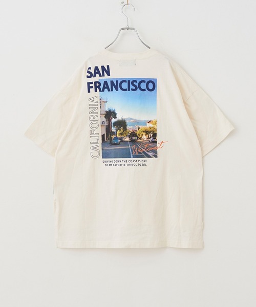 CUBE SUGAR（キューブシュガー）の「OE天竺 バック転写プリント Tシャツ（Tシャツ/カットソー・レディース・ホワイト/チャコールグレー/イエロー・M）」の14枚目の写真