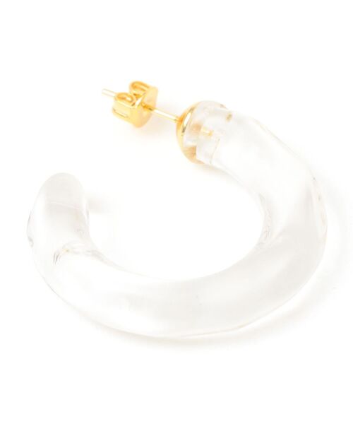 SHIPS（シップス）の「HARIO for SHIPS:フープピアス（ピアス（両耳用）・レディース・オフホワイト・ONE SIZE）」の2枚目の写真