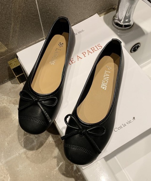 Anuenue（アヌエヌエ）の「リボンフラットシューズ（パンプス・レディース・ピンク/ホワイト/グリーン/イエロー/ブラック・22.5cm/24.0cm/24.5cm/23.0cm/23.5cm/25.0cm）」の13枚目の写真