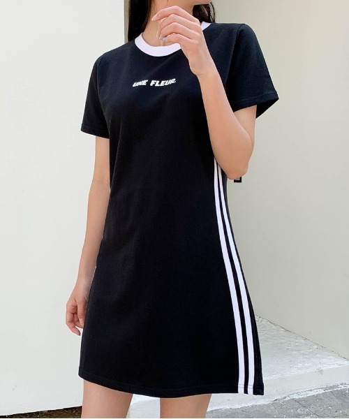 SONA(ソナ)の「SONYUNARA ホワイトライン半袖ワンピース(ワンピース・レディース・ブラック/パープル・FREE)」の17枚目の写真