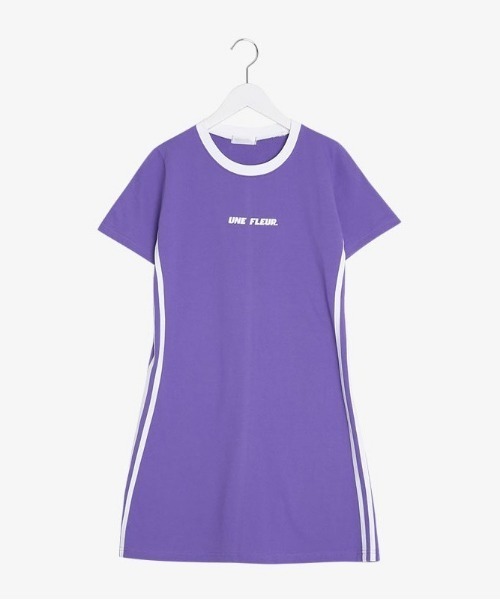 SONA(ソナ)の「SONYUNARA ホワイトライン半袖ワンピース(ワンピース・レディース・ブラック/パープル・FREE)」の22枚目の写真