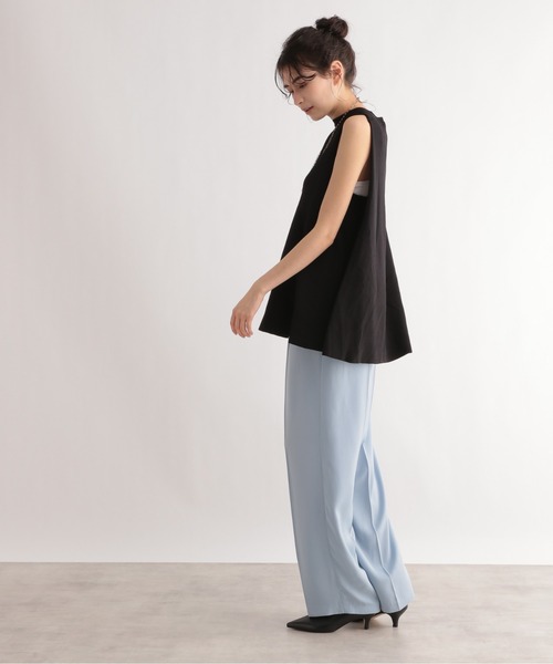 LE FOYER（ルフォワイエ）の「ベーシックノースリーブニット（ニット/セーター・レディース・ブラック/ブルー/ベージュ・38）」の10枚目の写真