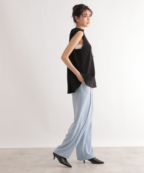 LE FOYER（ルフォワイエ）の「ベーシックノースリーブニット（ニット/セーター・レディース・ブラック/ブルー/ベージュ・38）」の12枚目の写真