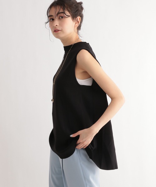 LE FOYER（ルフォワイエ）の「ベーシックノースリーブニット（ニット/セーター・レディース・ブラック/ブルー/ベージュ・38）」の15枚目の写真