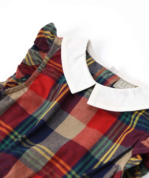 DILASH（ディラッシュ）の「チェック柄ワンピース（ワンピース・キッズ・ブルー/レッド・120/110/140/100/130/80）」の5枚目の写真