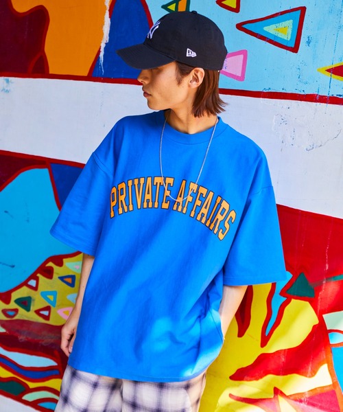 WEGO（ウィゴー）の「WEGO/ヘビーウェイトカレッジロゴビッグシルエット5分袖Tシャツ（Tシャツ/カットソー・メンズ・ダークグリーン/ネイビー/イエロー/ブルー/グリーン/オートミール/ホワイト系その他/スミクロ/ワイン/その他2/その他4/その他1/その他3/グリーン系その他/その他5・MEDIUM/LARGE/X-LARGE）」の20枚目の写真