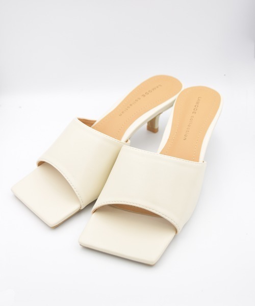 tukn.（トゥクン）の「スクエアトゥミュールサンダル（サンダル・レディース・アイボリー/ブラック/ベージュ・23.5cm/24.5cm/23.0cm/24.0cm/22.5㎝）」の9枚目の写真