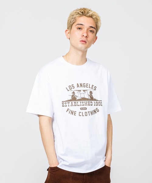XLARGE（エクストララージ）の「COLLEGE LOGO S/S TEE（Tシャツ/カットソー・メンズ・ブラウン/ホワイト/パープル/ブラック・XL/L/M/S）」の2枚目の写真