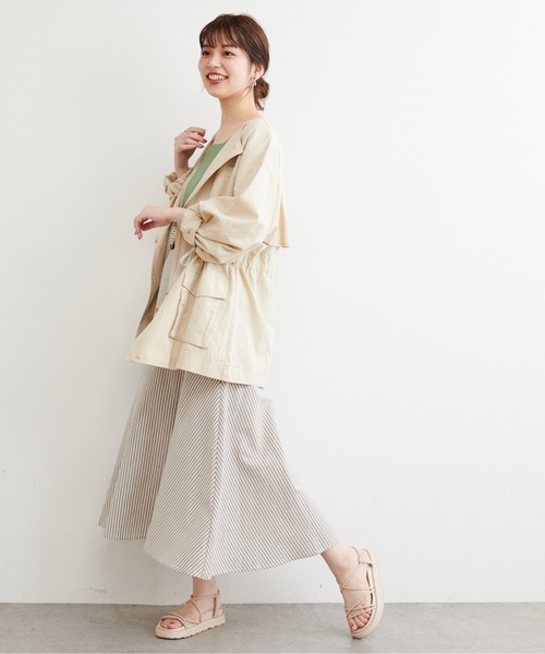 natural couture(ナチュラルクチュール)の「斜めきりかえリネンスカート(スカート・レディース・ブラック/ライトベージュ/イエロー/オレンジ/ストライプ・FREE)」の17枚目の写真