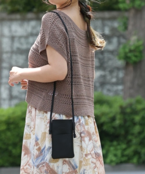 ARCANUM DESIGN（アルカナムデザイン）の「ARL フェイクレザーポシェット（ショルダーバッグ・レディース・ブラック/ホワイト・FREE）」の5枚目の写真