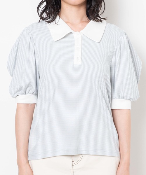 WEGO(ウィゴー)の「WEGO/ボリュームスリーブポロシャツ(ポロシャツ・レディース・グリーン/アイボリー/ブルー系その他5/ブラック系その他5・FREE)」の21枚目の写真