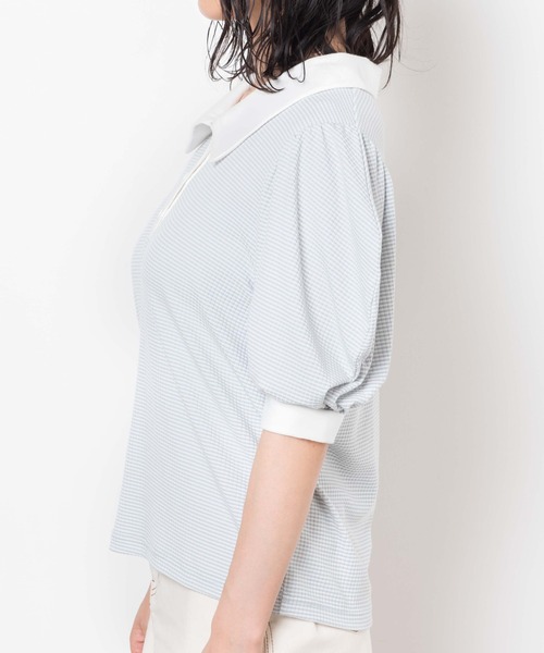 WEGO(ウィゴー)の「WEGO/ボリュームスリーブポロシャツ(ポロシャツ・レディース・グリーン/アイボリー/ブルー系その他5/ブラック系その他5・FREE)」の22枚目の写真