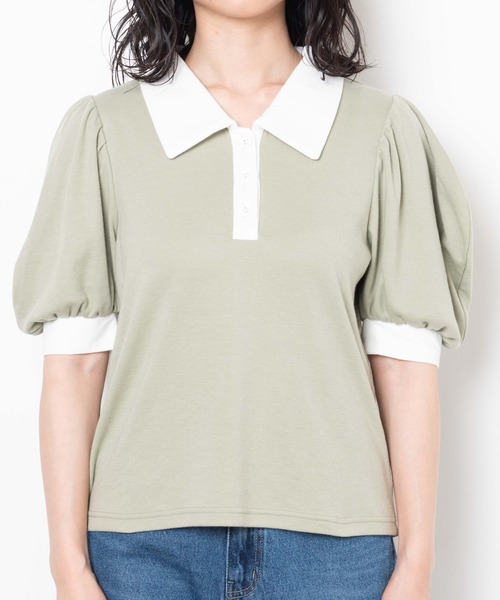 WEGO(ウィゴー)の「WEGO/ボリュームスリーブポロシャツ(ポロシャツ・レディース・グリーン/アイボリー/ブルー系その他5/ブラック系その他5・FREE)」の19枚目の写真