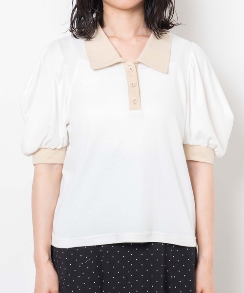 WEGO(ウィゴー)の「WEGO/ボリュームスリーブポロシャツ(ポロシャツ・レディース・グリーン/アイボリー/ブルー系その他5/ブラック系その他5・FREE)」の18枚目の写真