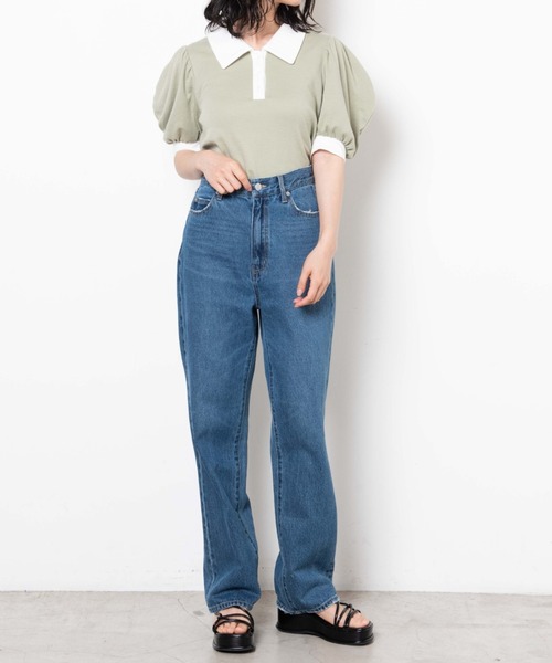 WEGO(ウィゴー)の「WEGO/ボリュームスリーブポロシャツ(ポロシャツ・レディース・グリーン/アイボリー/ブルー系その他5/ブラック系その他5・FREE)」の14枚目の写真