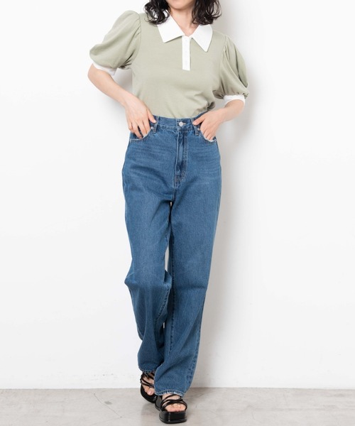 WEGO(ウィゴー)の「WEGO/ボリュームスリーブポロシャツ(ポロシャツ・レディース・グリーン/アイボリー/ブルー系その他5/ブラック系その他5・FREE)」の15枚目の写真