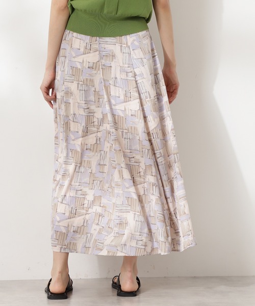 N.(N. Natural Beauty Basic)(エヌエヌナチュラルビューティーベーシック)の「【S Size Line】グラフィカルアートプリントマキシスカート(スカート・レディース・ベージュ系その他/グレー系その他・MEDIUM/SMALL)」の17枚目の写真