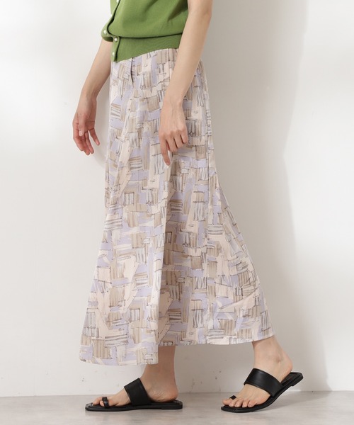 N.(N. Natural Beauty Basic)(エヌエヌナチュラルビューティーベーシック)の「【S Size Line】グラフィカルアートプリントマキシスカート(スカート・レディース・ベージュ系その他/グレー系その他・MEDIUM/SMALL)」の16枚目の写真