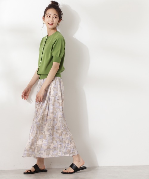 N.(N. Natural Beauty Basic)(エヌエヌナチュラルビューティーベーシック)の「【S Size Line】グラフィカルアートプリントマキシスカート(スカート・レディース・ベージュ系その他/グレー系その他・MEDIUM/SMALL)」の14枚目の写真